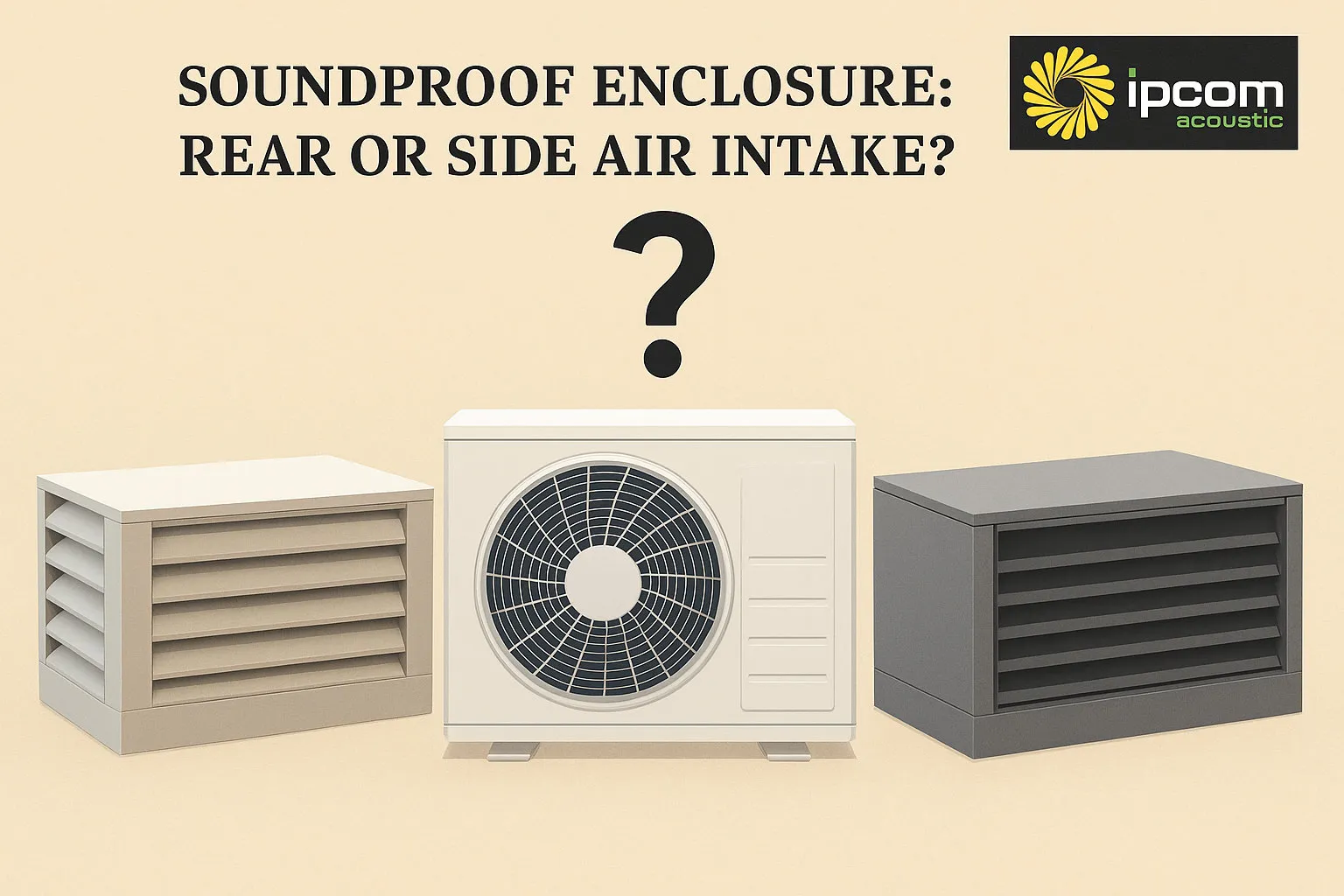 Soundproof enclosure: rear or side air intake?